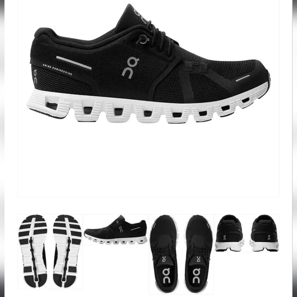 On Cloud 5 in Black with White
